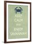 Keep Calm and Enjoy Savannah-Lantern Press-Framed Art Print