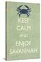 Keep Calm and Enjoy Savannah-Lantern Press-Stretched Canvas