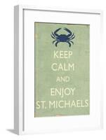 Keep Calm and Enjoy St. Michaels-Lantern Press-Framed Art Print