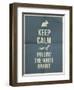 Keep Calm and Fallow the White Rabbit Quote on Folded in Four Paper Texture-ONiONAstudio-Framed Art Print