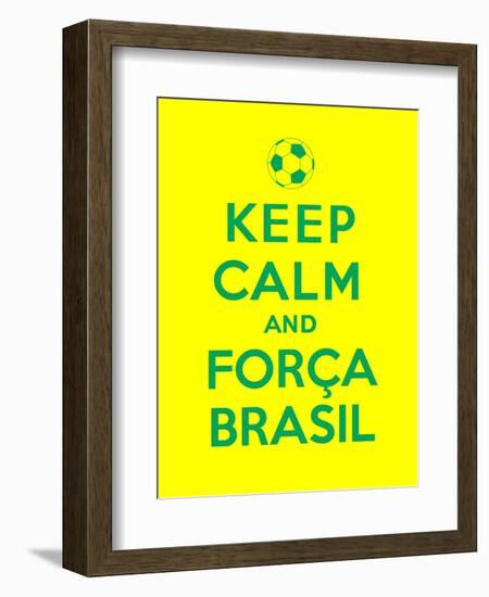 Keep Calm and Forca Brasil-Thomaspajot-Framed Art Print