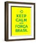 Keep Calm and Forca Brasil-Thomaspajot-Framed Art Print