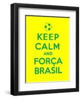 Keep Calm and Forca Brasil-Thomaspajot-Framed Art Print