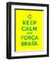 Keep Calm and Forca Brasil-Thomaspajot-Framed Art Print