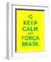 Keep Calm and Forca Brasil-Thomaspajot-Framed Art Print