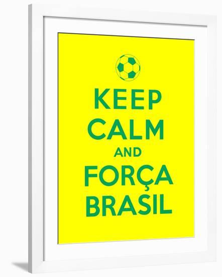 Keep Calm and Forca Brasil-Thomaspajot-Framed Art Print