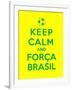 Keep Calm and Forca Brasil-Thomaspajot-Framed Art Print