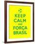 Keep Calm and Forca Brasil-Thomaspajot-Framed Art Print