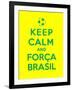 Keep Calm and Forca Brasil-Thomaspajot-Framed Art Print