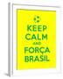 Keep Calm and Forca Brasil-Thomaspajot-Framed Art Print