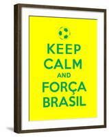 Keep Calm and Forca Brasil-Thomaspajot-Framed Art Print