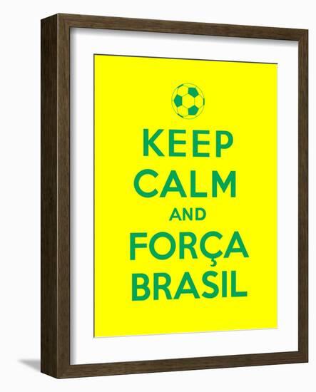 Keep Calm and Forca Brasil-Thomaspajot-Framed Art Print