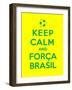 Keep Calm and Forca Brasil-Thomaspajot-Framed Art Print