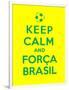 Keep Calm and Forca Brasil-Thomaspajot-Framed Art Print