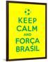 Keep Calm and Forca Brasil-Thomaspajot-Framed Art Print