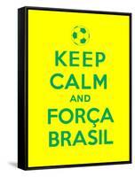 Keep Calm and Forca Brasil-Thomaspajot-Framed Stretched Canvas