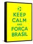 Keep Calm and Forca Brasil-Thomaspajot-Framed Stretched Canvas