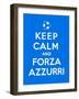 Keep Calm and Forza Azzurri-Thomaspajot-Framed Art Print