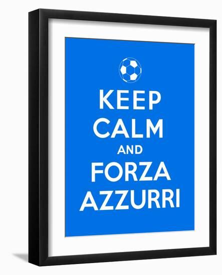 Keep Calm and Forza Azzurri-Thomaspajot-Framed Art Print