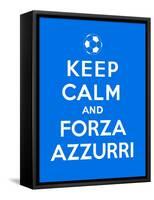 Keep Calm and Forza Azzurri-Thomaspajot-Framed Stretched Canvas