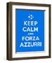 Keep Calm and Forza Azzurri-Thomaspajot-Framed Premium Giclee Print