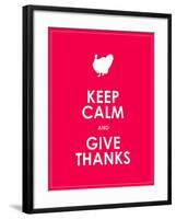 Keep Calm and Give Thanks Background-place4design-Framed Art Print