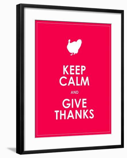 Keep Calm and Give Thanks Background-place4design-Framed Art Print