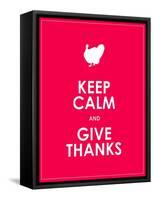 Keep Calm and Give Thanks Background-place4design-Framed Stretched Canvas