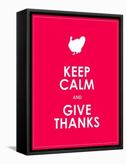 Keep Calm and Give Thanks Background-place4design-Framed Stretched Canvas