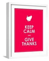 Keep Calm and Give Thanks Background-place4design-Framed Art Print