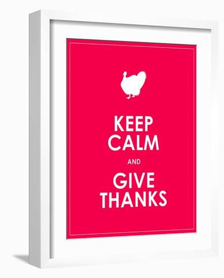 Keep Calm and Give Thanks Background-place4design-Framed Art Print