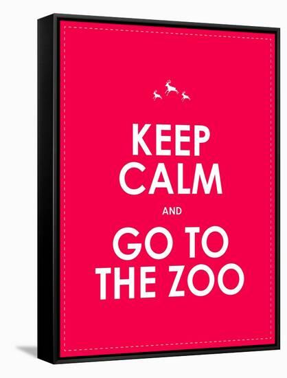 Keep Calm and Go to the Zoo Background-place4design-Framed Stretched Canvas