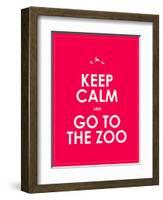 Keep Calm and Go to the Zoo Background-place4design-Framed Art Print