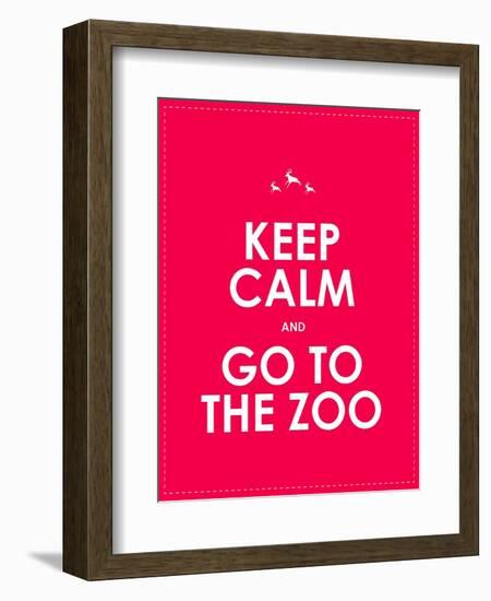 Keep Calm and Go to the Zoo Background-place4design-Framed Art Print