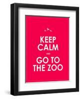 Keep Calm and Go to the Zoo Background-place4design-Framed Art Print