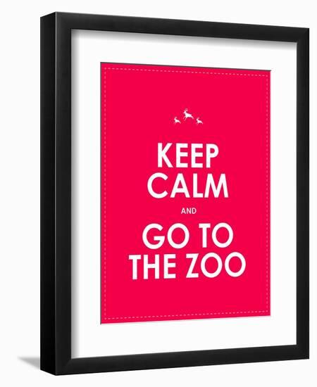 Keep Calm and Go to the Zoo Background-place4design-Framed Art Print