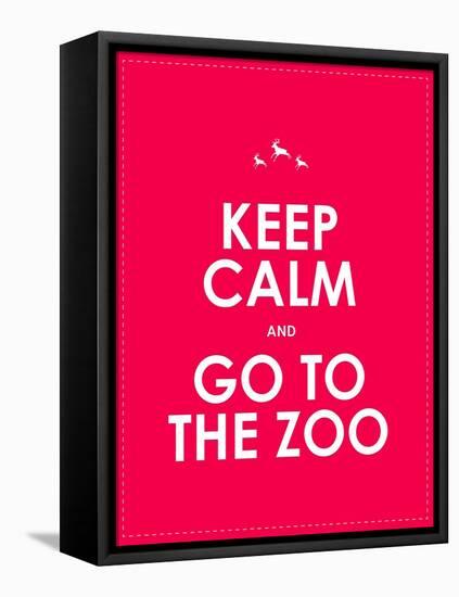 Keep Calm and Go to the Zoo Background-place4design-Framed Stretched Canvas