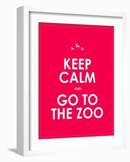 Keep Calm and Go to the Zoo Background-place4design-Framed Art Print