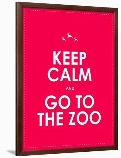 Keep Calm and Go to the Zoo Background-place4design-Framed Art Print