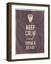 Keep Calm and Grow A Beard Quote on Crumpled Paper Texture-ONiONAstudio-Framed Art Print