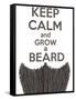 Keep Calm and Grow a Beard-BTRSELLER-Framed Stretched Canvas