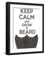 Keep Calm and Grow a Beard-BTRSELLER-Framed Art Print