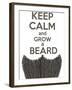 Keep Calm and Grow a Beard-BTRSELLER-Framed Art Print