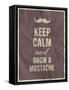 Keep Calm and Grow A Mustache Quote-ONiONAstudio-Framed Stretched Canvas