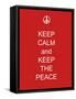 Keep Calm and Keep the Peace-Whoartnow-Framed Stretched Canvas