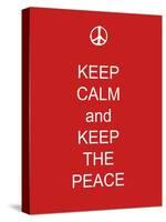 Keep Calm and Keep the Peace-Whoartnow-Stretched Canvas