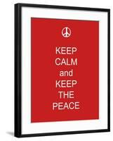 Keep Calm and Keep the Peace-Whoartnow-Framed Giclee Print