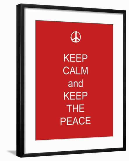 Keep Calm and Keep the Peace-Whoartnow-Framed Giclee Print