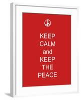 Keep Calm and Keep the Peace-Whoartnow-Framed Giclee Print