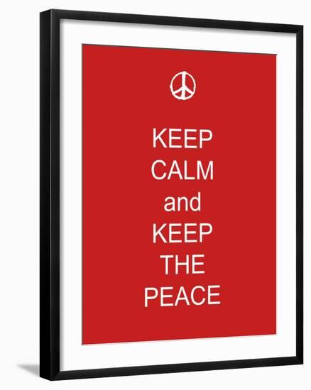 Keep Calm and Keep the Peace-Whoartnow-Framed Giclee Print